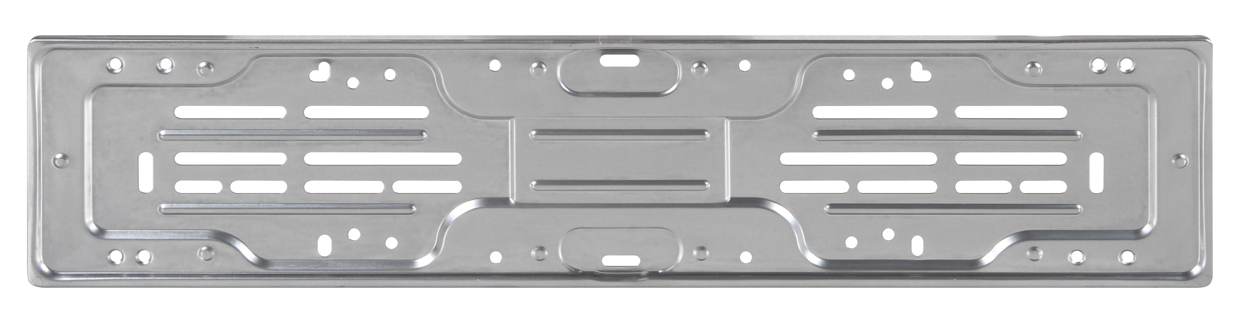 Porta targa posteriore in acciaio verniciato grigio metallizzato