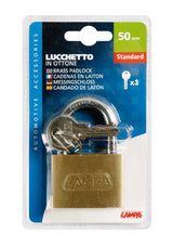 Standard, lucchetto in ottone - 50 mm