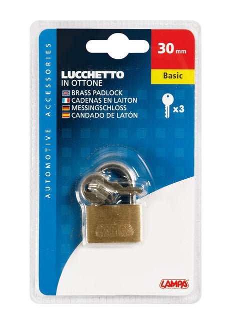 Basic, lucchetto in ottone - 30 mm