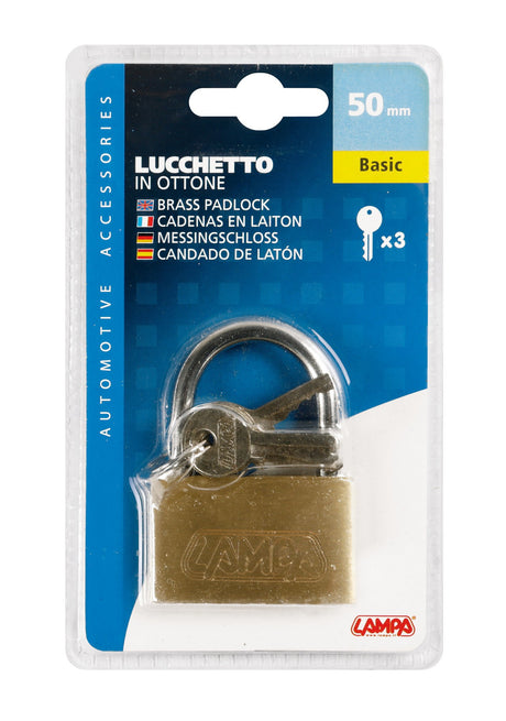 Basic, lucchetto in ottone - 50 mm