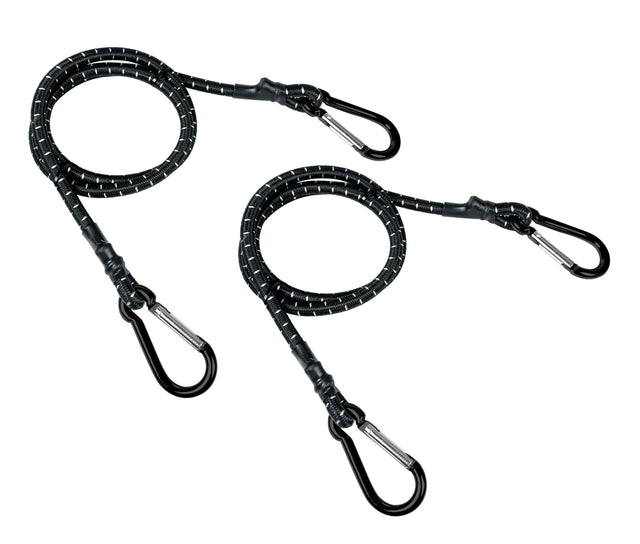 Snap-Hook, coppia corde elastiche con moschettoni in alluminio