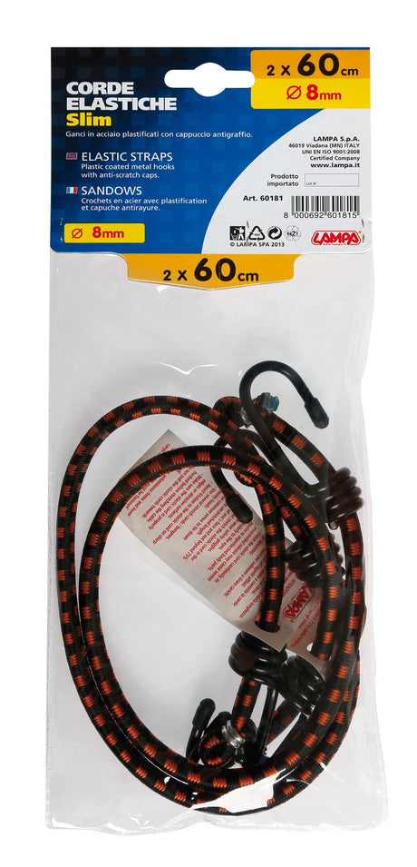 Corde elastiche slim - Ø 8 mm - 2x60 cm