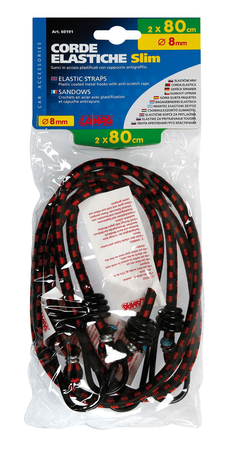 Corde elastiche slim - Ø 8 mm - 2x80 cm