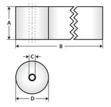 Rotoli carta termica per registratori di cassa, 10 pz - 55 g/m² - 57 mm x 30 m