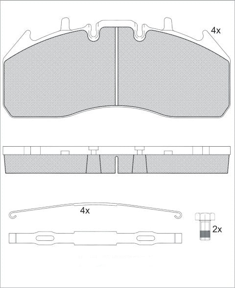 Kit pastiglie freno Volvo / Renault