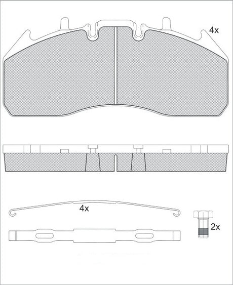 Kit pastiglie freno Volvo / Renault