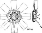 Ventola raffreddamento motore per Scania serie R Behr Hella 8 Palette, diametro 750, poli connettore 6 Cod. : 8MV376734321 Rif.