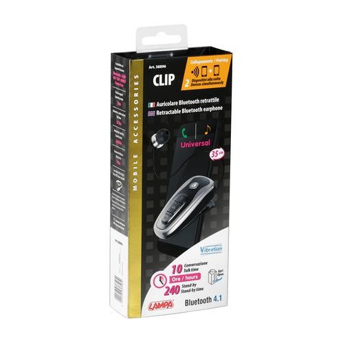 Clip, auricolare Bluetooth retrattile