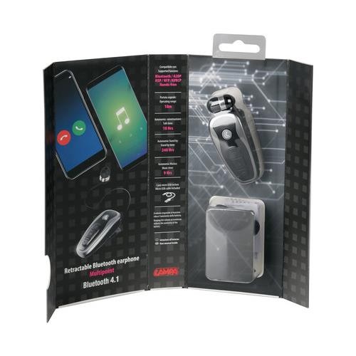 Clip, auricolare Bluetooth retrattile