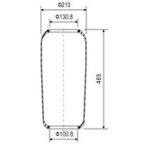 Membrana soffietto sospensione Contitech per Man F2000 Cod : 882N1 Rif. Man : 81436010121