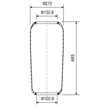 Membrana soffietto sospensione Contitech per Man F2000 Cod : 882N1 Rif. Man : 81436010121