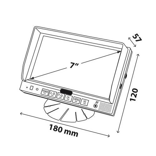 M2, Monitor LCD 7", Cam 1/2/3