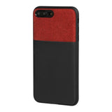 Duo pocket, cover bicolore con inserti metallici - Apple iPhone 7 Plus / 8 Plus - Nero/Rosso