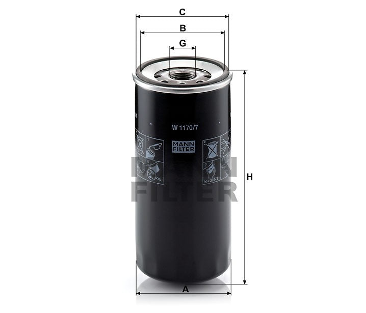 Filtro olio Iveco (MANN filter)