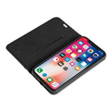 Club, cover a libro in similpelle - Apple iPhone X - Nero/Argento