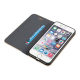 Club, cover a libro in similpelle - Apple iPhone X - Blu/Oro