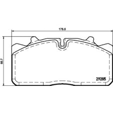 Serie pastiglie Textar per Renault Midlum e D Cod. 2928503 Rif. Renault : 5010848607