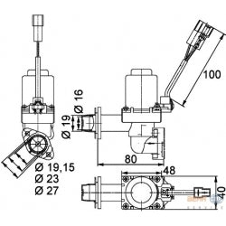 Valvola elettromagnetica riscaldamento per Volvo FH e FM dal 1995 al 2003 Cod. Hella Behr : 9XL351328351 Rif. Volvo 20443881 309