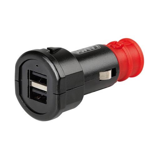 Uni-Tech, caricabatteria universale 2 porte Usb - Fast Charge - 2700 mA - 12/32V