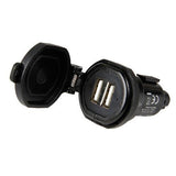 Din-Tech, caricabatteria Din 2 porte Usb - Fast Charge - 2700 mA - 12/32V