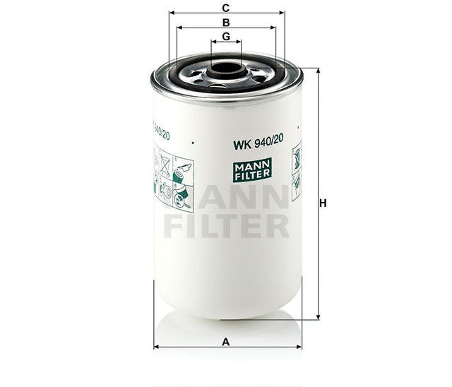 Filtro carburante Renault trucks (MANN filter)