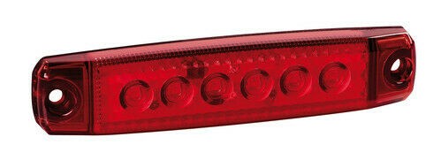 Fanalino ingombro a 6 led rosso 24V