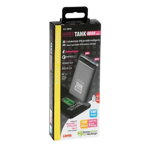 Hyper Tank 8000, Caricabatterie USB portatile intelligente