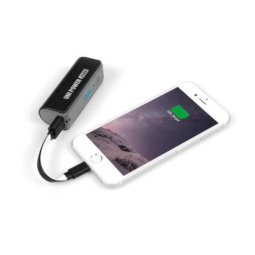 Uni-Power 2600 power-pack con cavo universal Apple / Micro Usb