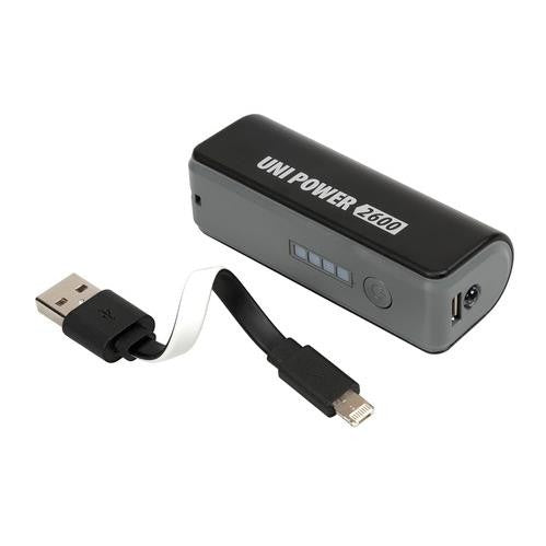 Uni-Power 2600 power-pack con cavo universal Apple / Micro Usb