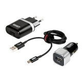 Kit 3 in 1 Micro Usb - Fast Charge - 12/24V + 230V