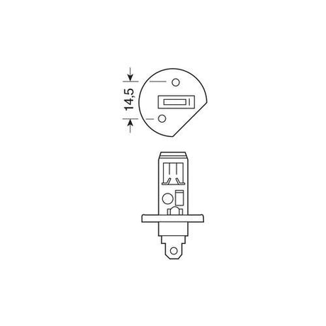 9 32V Halo Led Blade H1 16W P14,5s 2 pz Scatola cod 57814