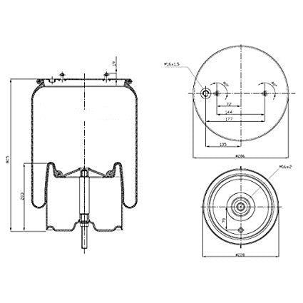 Molla aria posteriore Scania serie 4 1510195 1543691 1440294 1379394