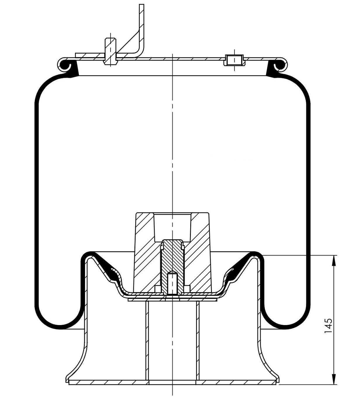 Molla aria sospensione pneumatica Euorcargo Iveco 504108867 500042593