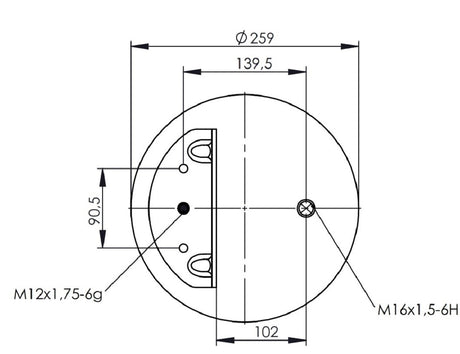 Molla aria sospensione pneumatica Euorcargo Iveco 504108867 500042593