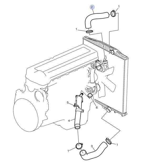 Manicotto radiatore superiore per Volvo FH e FM *