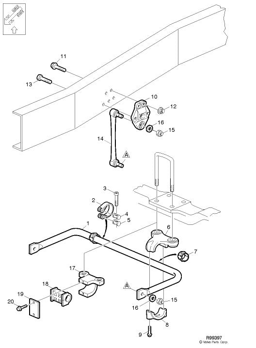 Boccola gomma stabilizzatrice Volvo ( Rif. 20428165 )