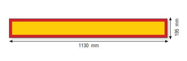 Pannello alluminio riflettente per rimorchio 1130x195