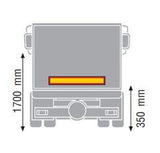 Pannello alluminio riflettente per rimorchio 1130x195