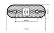 Luce di posizione UNIPOINT bianca a LED da incasso con cavo da 1,5m.