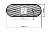 Luce di posizione UNIPOINT bianca a LED da incasso con cavo da 1,5m.