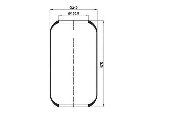 Membrana sospensione pneumatica anteriore per MAN TGA TGX 81436010163