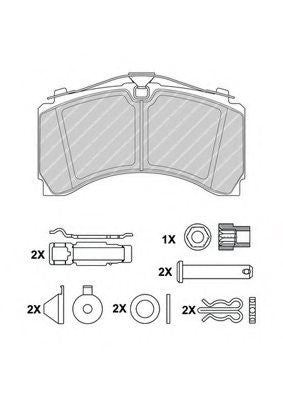 Front pad set for Mercedes Actros, Arocs and Antos