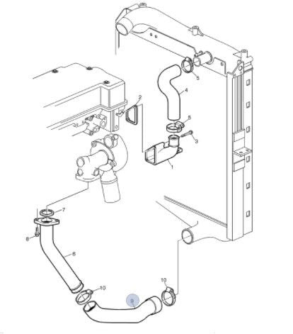 Manicotto radiatore acqua inferiore FH12 / FH16