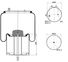 Molla aria per Renault/Volvo 1R13-735 Firestone