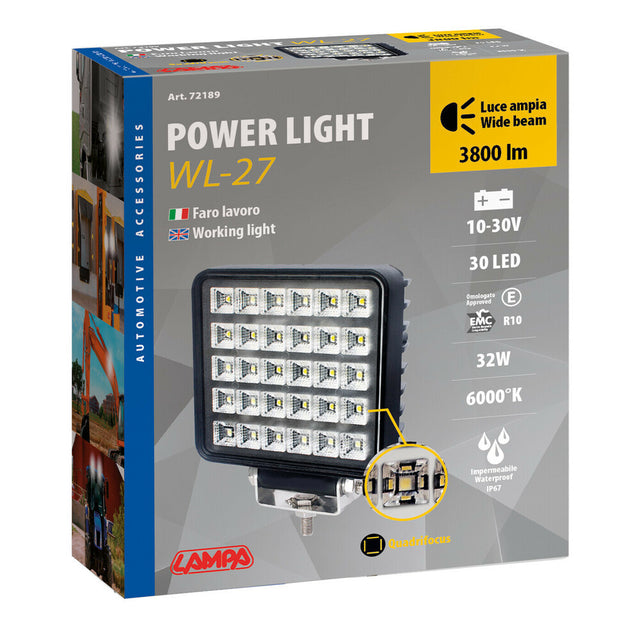 WL-27, faro ausiliario a 30 Led - 10/30V - Bianco