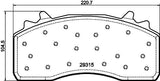 Brake pad set for Mercedes Actros Antos and Arocs