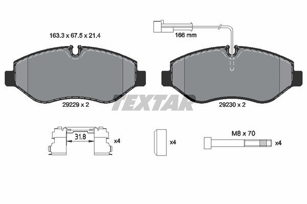 Serie pastiglie freno anteriori per Renault Maxity