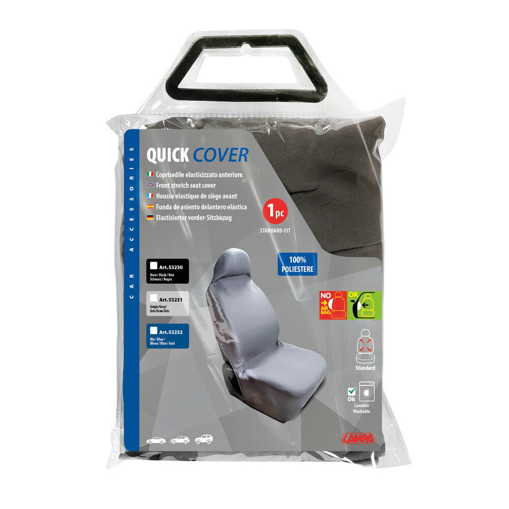 Quick Cover, coprisedile elasticizzato anteriore - Grigio