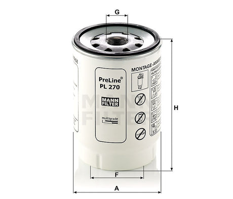 Filtr decantatore gasolio Mann Filter