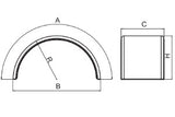 Parafango plastica 1380x880x400